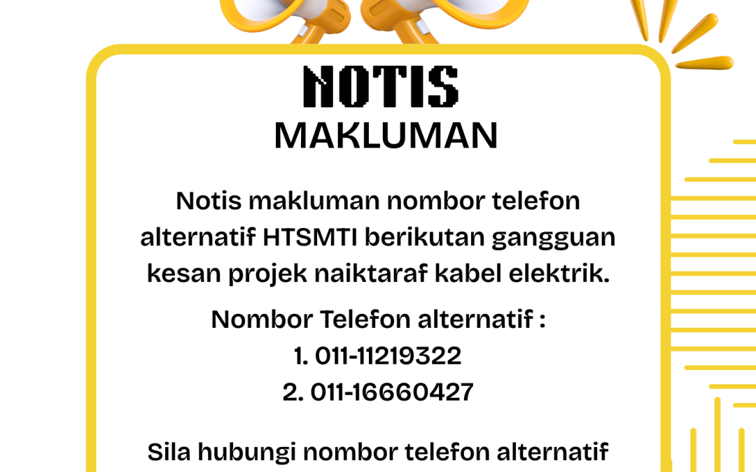 NOTIS MAKLUMAN GANGGUAN PANGGILAN TELEFON